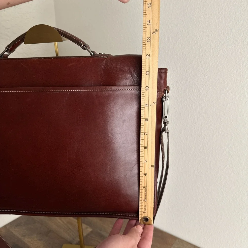 Hartmann Vintage Leather Messenger Bag Brown Briefcase Satchel Laptop Crossbody